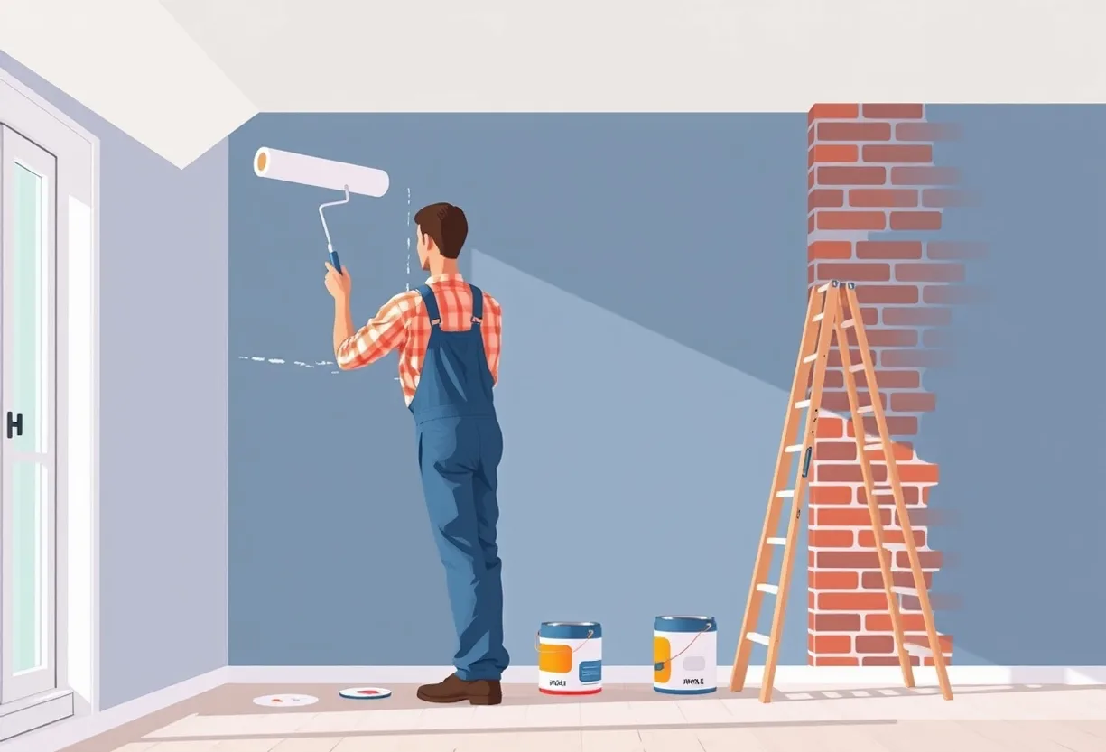 Peintre Saint-Cyprien 66750 en intervention sur un chantier